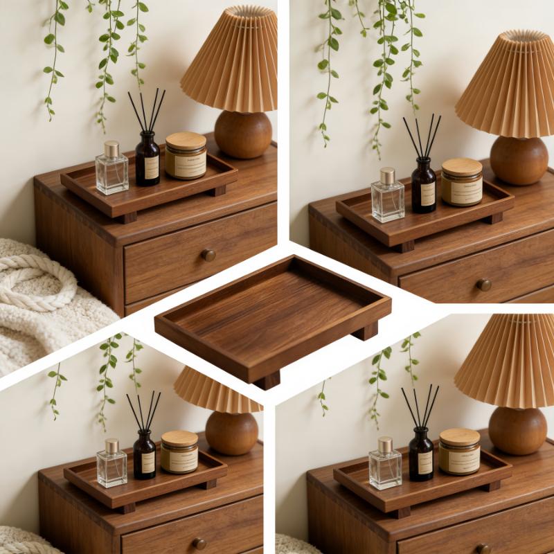 Food Like Snacks - * Tableware Solid Walnut Wooden Food