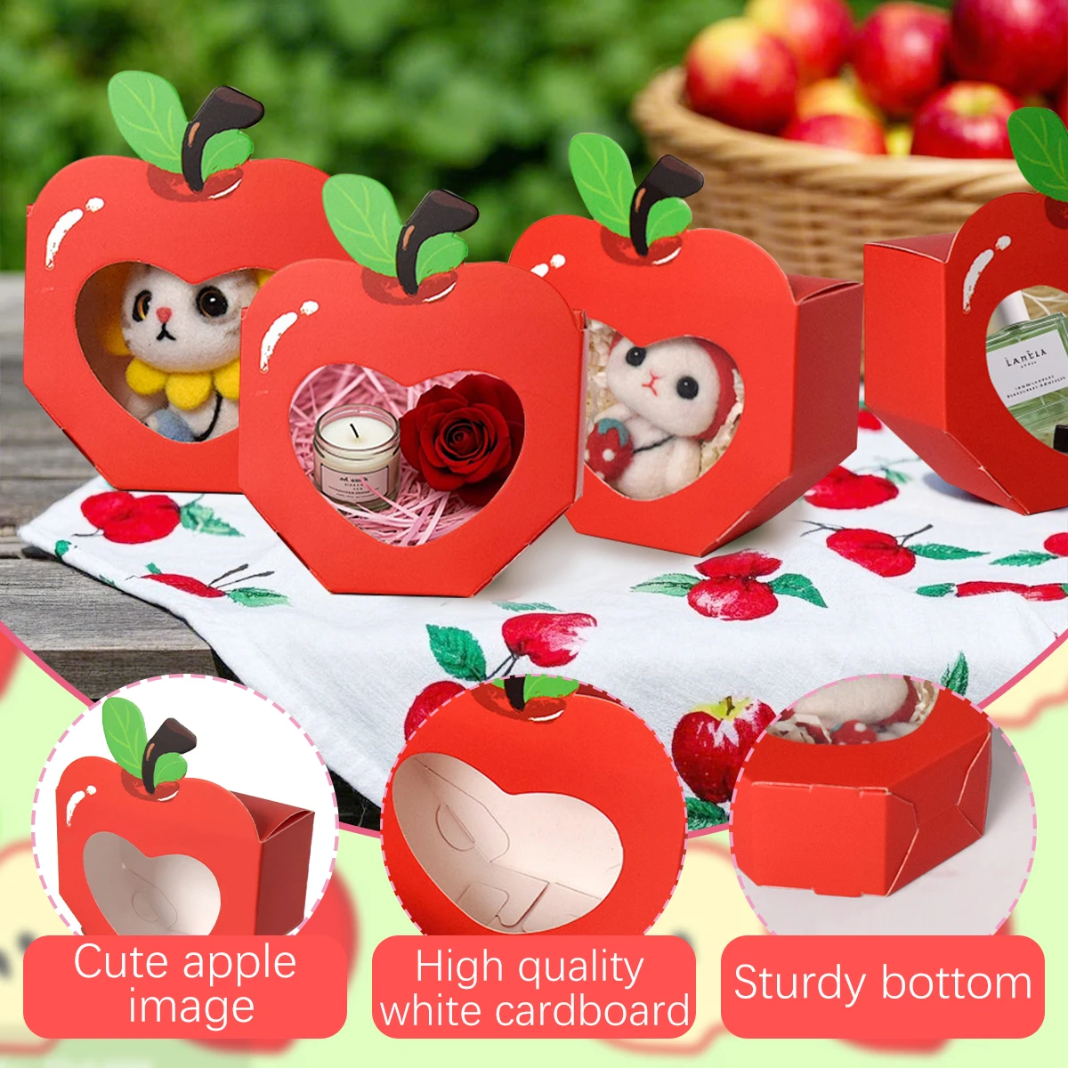 10/20Pcs Apple Window Candy Bo - Food Like Snacks review and price