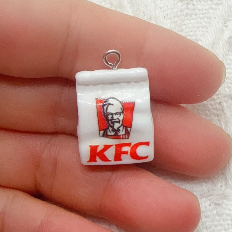 10pcs cartoon resin food bag k - Food & Snacks Colouring Book review and price