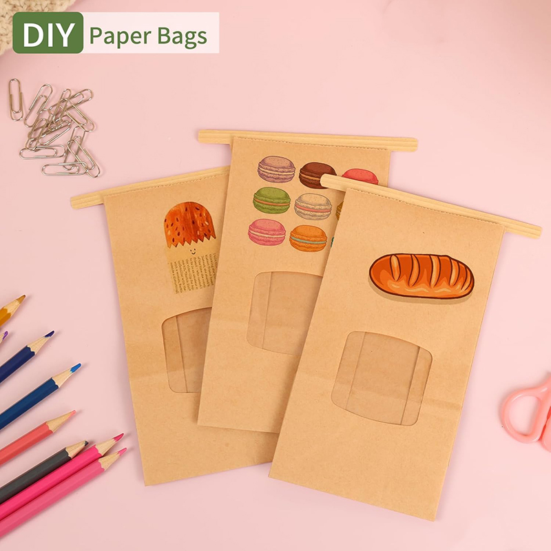 10Pcs Bakery Bags, Window Seal - Food Like Snacks review and price