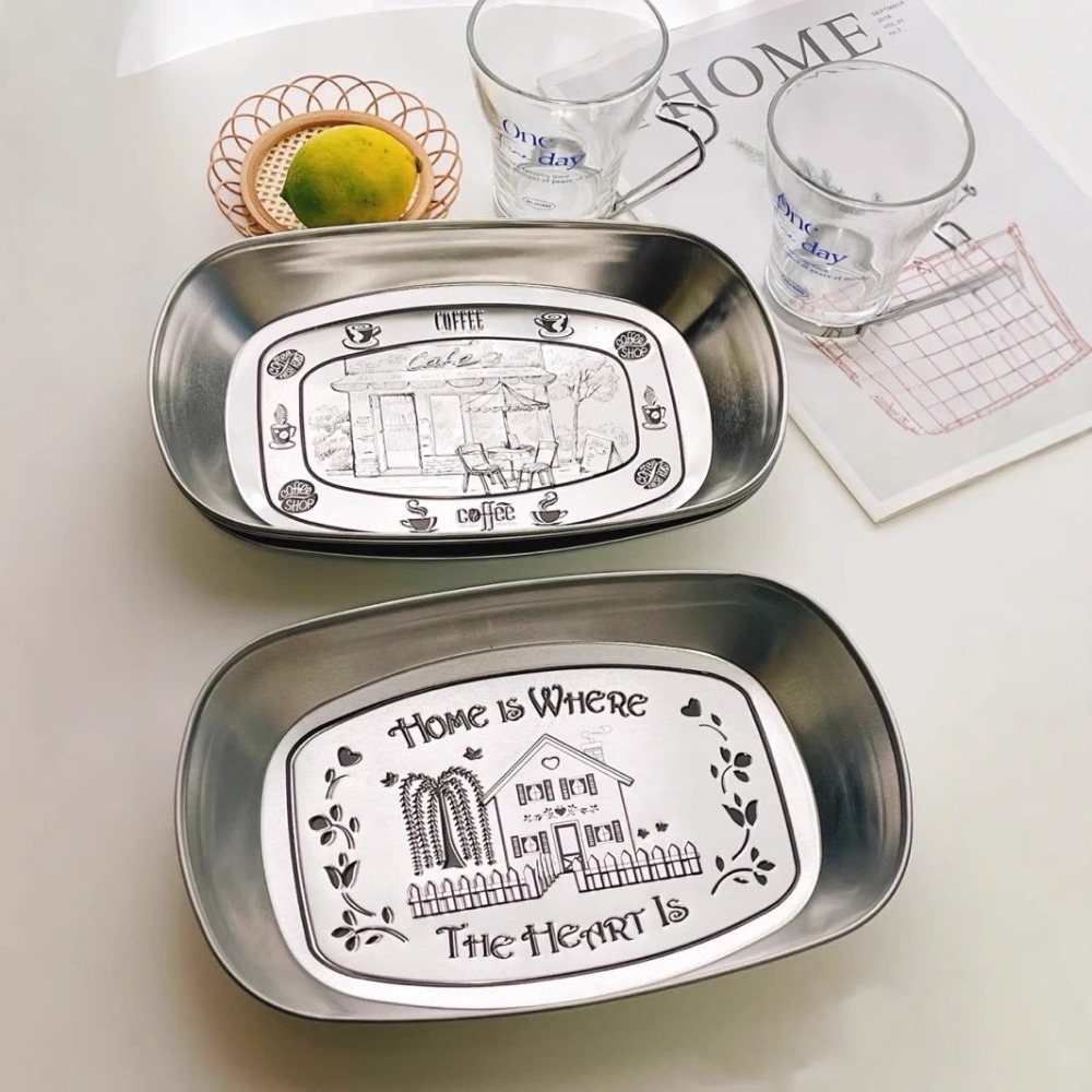 2PCS Vintage American Tin Tray - Food Snacks For Picnic review and price