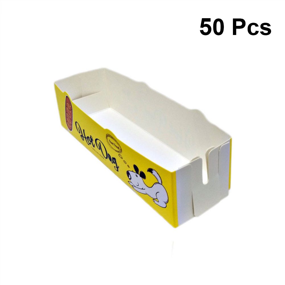 50 Pcs Hot Dog Box Food Servin - Food Snacks For Picnic review and price