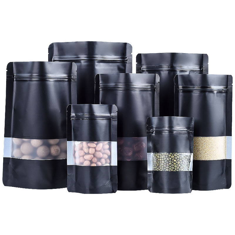 100PCS Stand-up Matte Black Al - Food Like Snacks review and price