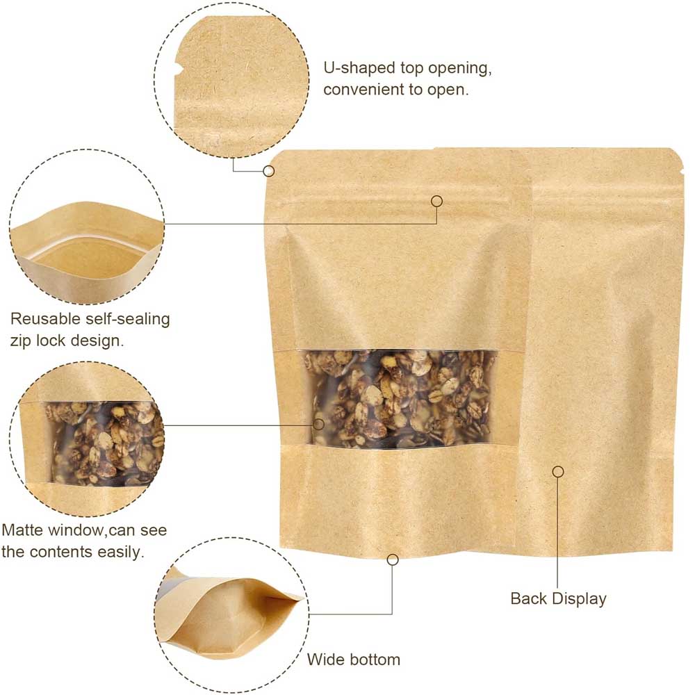 10-50pcs Upright Seal Bone Zip - Food Like Snacks review and price