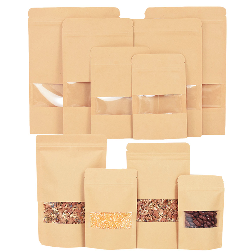 20/50pcs Kraft Paper Zip Lock  - Food Like Snacks review and price