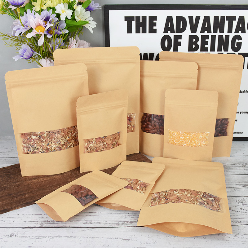 20/50pcs Kraft Paper Zip Lock  - Food Like Snacks review and price